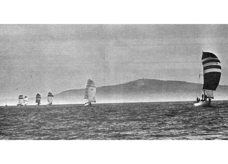 Downwind sailboats with coast
